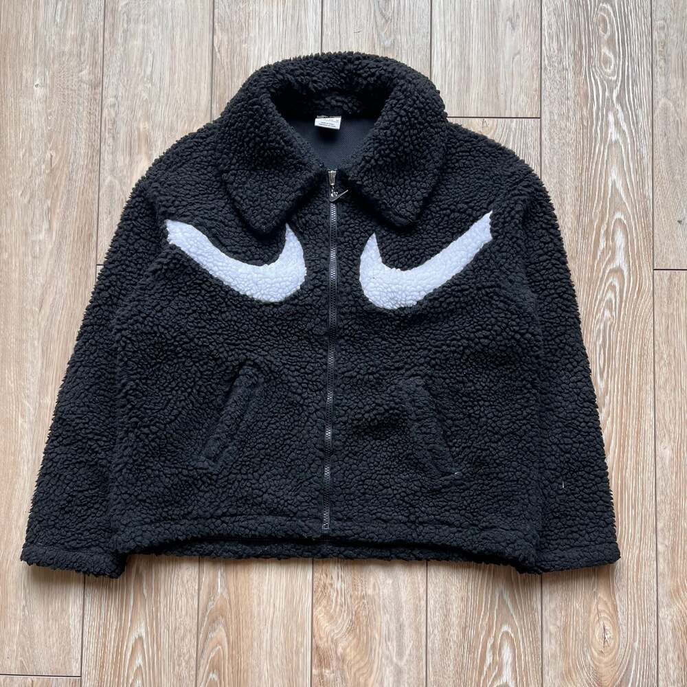 Nike Sportswear Women's Plush Swoosh Sherpa Fleece Jacket Black XS